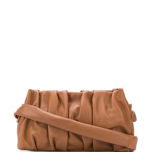 Elleme Vague Pleated Leather Shoulder Bag - Brown